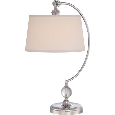 Elstead Jenkins - 1 Leuchttischlampe aus poliertem Nickel, E27 (1/5)