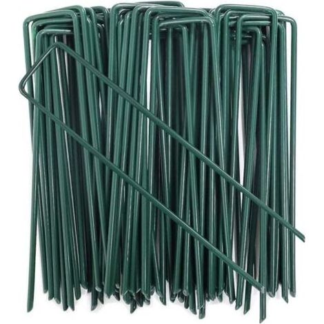 Piquets de Fixation pour Tente Toile de Paillage Clôture Jardin et Gazon Artificiel Lot de 20 Pièces
