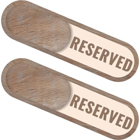 Panneau de Porte Coulissant Réservé et Vacant en Acrylique Marron, Facile à Utiliser Nettoyer, pour Écoles et Hôpitaux (1/5)