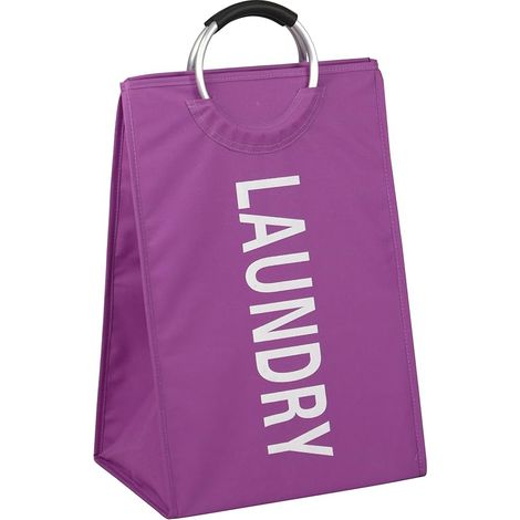 King Home PORTABIANCHERIA "LAUNDRY" IN POLIESTERE PRUGNA 40x30x70h cm (1/4)