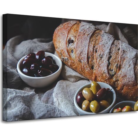 Stampa su tela "Cucina: Pagnotta di pane" 90x60 cm