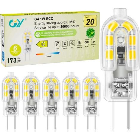 6 - Ampoule G4 LED - Lumière Blanche Froide - Économie D'énergie Sans Scintillement Pour Cuisine Et Meuble - Blanc 6000K - 1W (1/5)