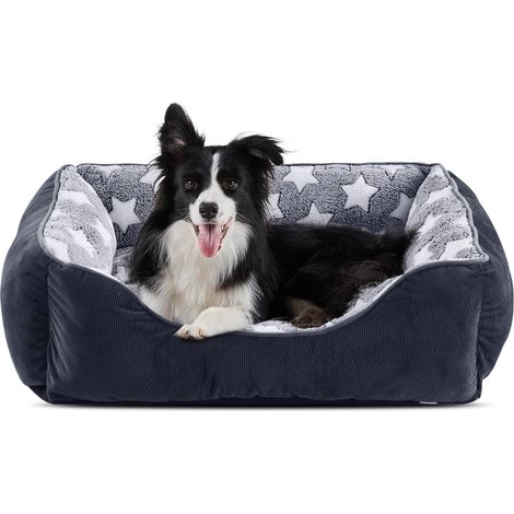 Panier Chien Moyen Taille, Lit Chien Lavable, 76x61x23cm  Panier pour Chien Confortable, Antidérapante, Rembourrage Épais, Tissu Souple Résistant à L'usure pour Chiens de Taille Moyen (1/5)