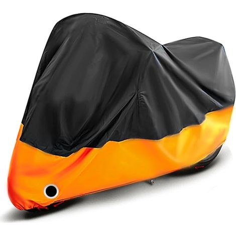Housse de vélo imperméable en taffetas de polyester 210D avec œillet pour cadenas, idéale pour le rangement de votre vélo en extérieur en toutes saisons, taille XXL (180 x 70 x 90 cm).