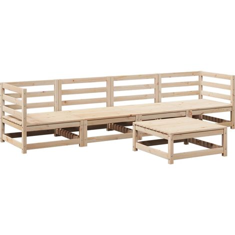Maison Exclusive - 5-tlg. Garten-Sofagarnitur Massivholz Kiefer