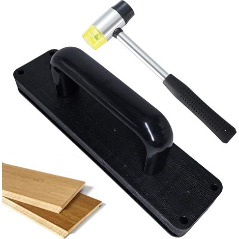 Cale à percussion en vinyle avec poignée : 236 mm Outils de pose stratifié en vinyle, avec maillet en caoutchouc, cale à percussion pour installation de sol stratifié (1/5)