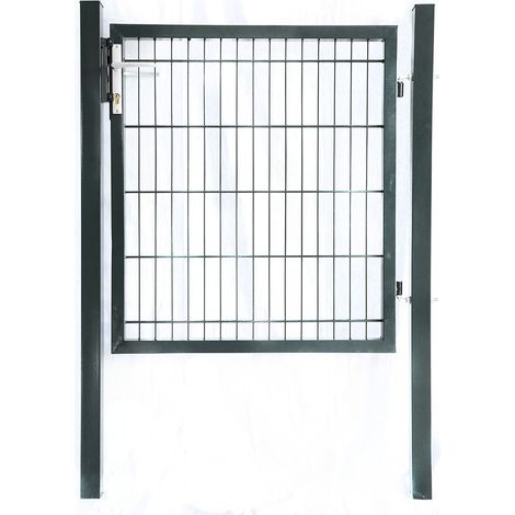 HOME DELUXE - Portail de jardin PORTARIUS - Couleur : anthracite, hauteur 160 cm - avec poignée, serrure et clé I Portail de jardin Portail d'entrée Porte de cour