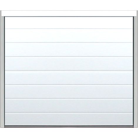 Spadone – Porte de garage sectionnelle motorisée 240x200 cm – Isolation 40 mm – Moteur ONE 600 avec 2 télécommandes – Woodgrain blanc