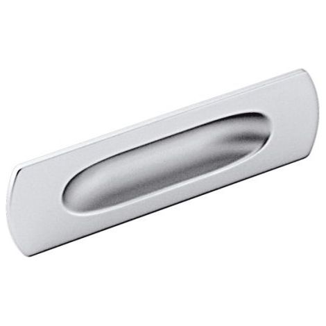Maniglia Thin a incasso finitura effetto alluminio larghezza 125 mm altezza 36 mm in Pvc