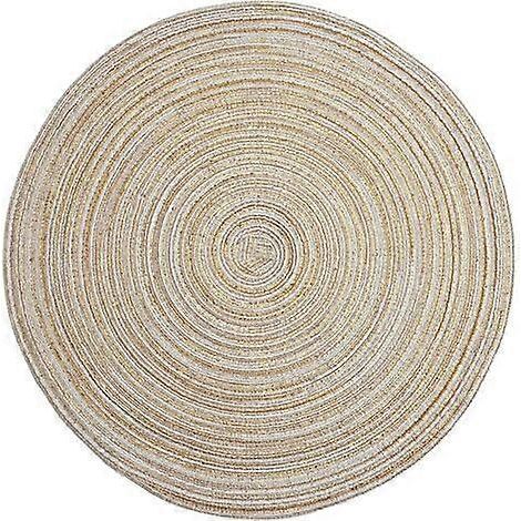 Lot de 6 sets de table ronds, résistants à la chaleur et lavables (beige) (1/5)