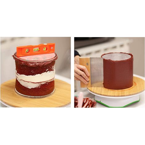 Set di 2 fogli acrilici da 25 cm per creare bordi decorativi su torte. Trasparenti. (1/5)