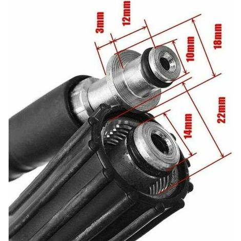 Convient pour Karcher K2 K3 K4 K5 6M / 8M / 10M tuyau de pulverisation de tuyau de nettoyage sous pression 8M (1/4)
