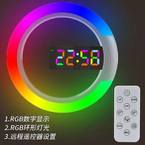 Compatible avec les horloges murales ajourées aux couleurs RVB, les réveils à télécommande miroir LED et les horloges numériques silencieuses minimalistes.