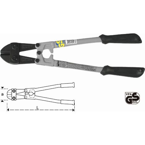 TAGLIABULLONE TRONCHESE MAURER CON LAME IN ACCIAIO CROMO VARIE MISURE 29707V MM 750 - 30" (14904)