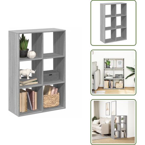 vidaXL Étagère séparatrice de pièce sonoma gris 69,5x29x103,5 cm