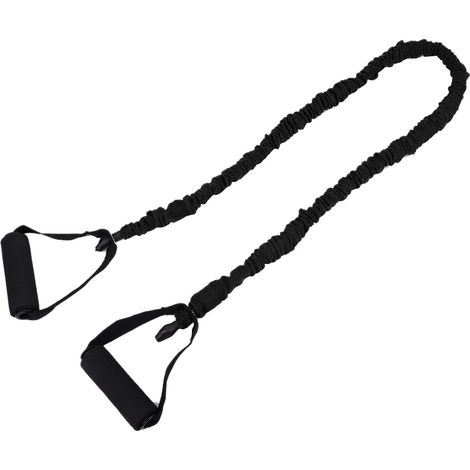 Corde de traction fendue pour fitness, ceinture élastique anti-casse pour entraînement de yoga en intérieur, bandes de résistance pour musculation (noir (30 lb)) (1/5)