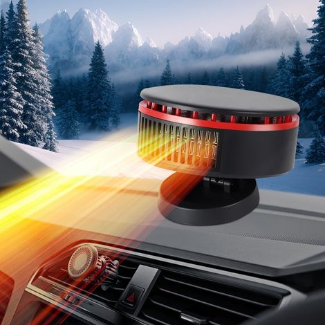 Chauffage de voiture 12 V, dégivreur de chauffage de voiture portable, désembueur de pare-brise
