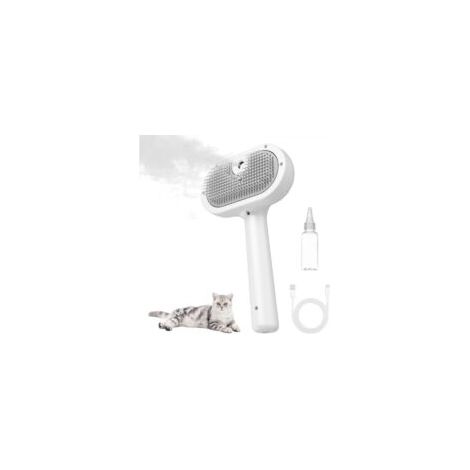 Brosse vapeur pour chat, brosse vapeur 3 en 1 pour chat et chien, outil de toilettage pour animaux, élimine l'inconfort, convient au massage et au coiffage. - Crezuo