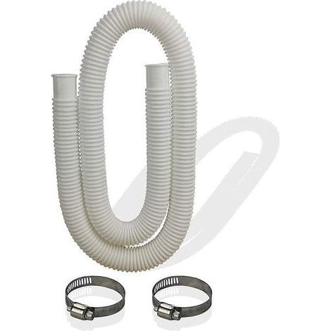 Tuyau de rechange pour piscine, tuyau pour piscines hors sol, tuyau de rechange pour pompe de filtration de piscine avec 2 anneaux de raccordement métalliques (1/5)