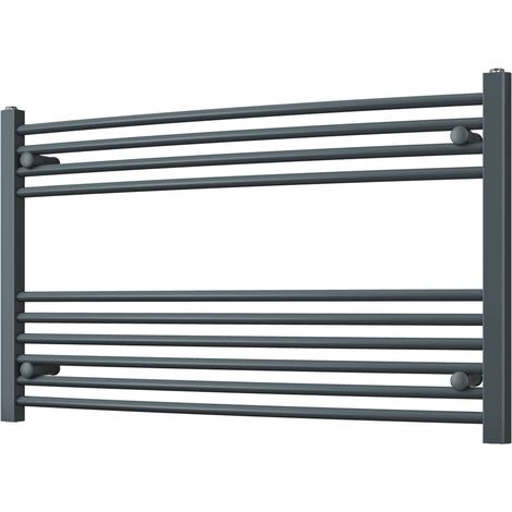 Zennor - Anthracite Heated Towel Rail - H600mm x W1000mm - Curved (1/3)