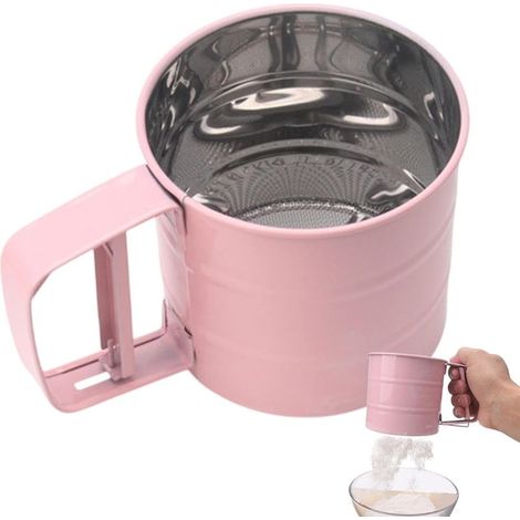 Tamis facile à utiliser, idéal pour les pâtisseries, tamisage fin des poudres, tamis multifonction, design élégant en acier (1/5)