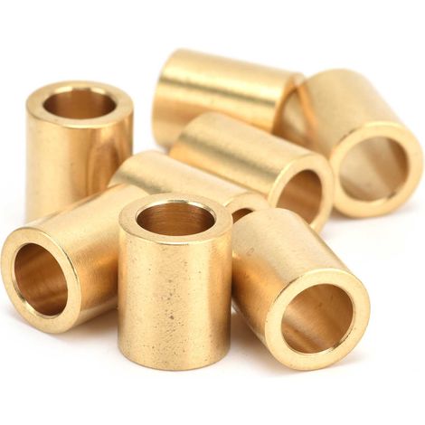 douilles en laiton autolubrifiantes, alésage 8 mm x diamètre extérieur 12 mm x longueur 15 mm. Douilles de palier spéciales pour coulisseau en laiton. (1/5)