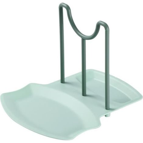Support Pour Casseroles Et Couvercles - Comptoir Cuisine Maison - Avec Pelle Et Cuillère - 21,8 X 18,8 X 14,5 Cm - Vert - 1 Pièce