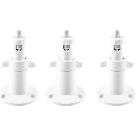 Lot de 3 supports muraux en métal blanc pour caméras de sécurité intelligentes Arlo – Support intérieur/extérieur réglable pour caméras Arlo et autres modèles compatibles (1/4)