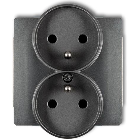 Enchufe doble Deco con grafito 11DGPR-2zp