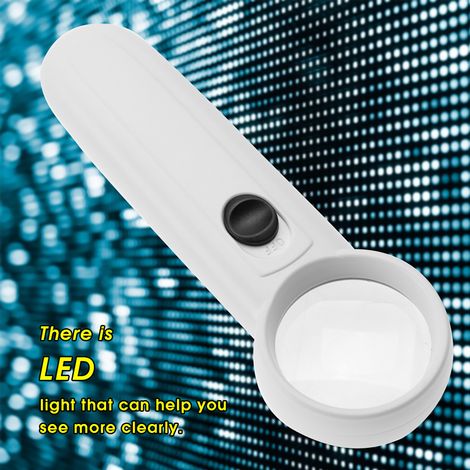 Loupe de poche MG6B-3 5X avec éclairage LED, boîtier en plastique ABS (1/3)