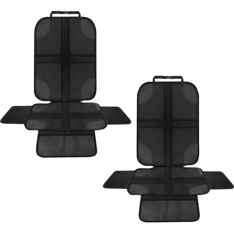 Protezione per seggiolino auto in 2 pezzi per bambini e cani, fodera universale antiscivolo con tasche portaoggetti, protezione per seggiolino auto facile da pulire, compatibile con ISOFIX, fodera per (1/5)