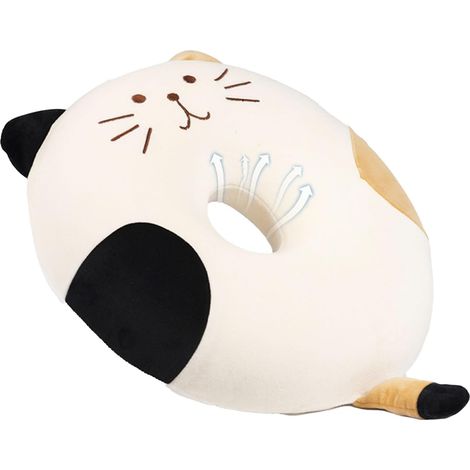 Round Memory Foam Seat Cushion, Thick Hollow Design, Ergonomic Support with Plush Cover for Office and Dining Chair (1/5)
