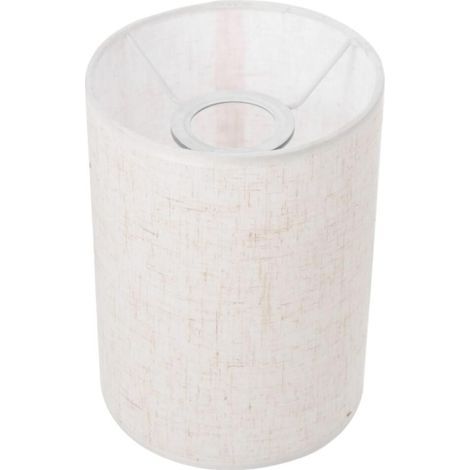 Abat-jour tambour en lin naturel moyen abat-jour cylindrique de rechange pour lustres, lampadaire, lampe de table, beige (1/5)