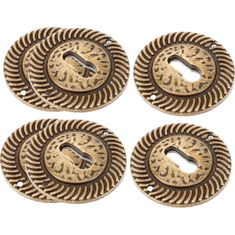 6 Pièces Couvercles De Trou De Serrure Pour Meubles Plaques De Recouvrement Vintage Cache-Trou De Serrure Décoratif Pour Commode Armoire Tiroir Décor De Maison (1/4)