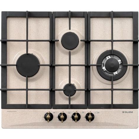 Placa de cocina Glem Gas GT645HSA Arena Empotrada 60 cm 4 fuegos