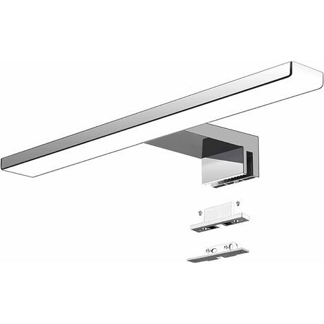 LED-Badezimmerspiegelleuchte, 40 cm, 10 W, 820 lm, 230 V, Kaltweiß (6000 K). Schutzart IP44, schlanke Badezimmerspiegelleuchte. Zum Anklemmen/für Spiegelschränke/Wandmontage. (1/4)