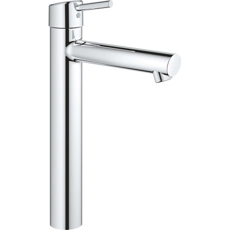 Grohe – Mitigeur de lavabo à levier XL – Finition chromée – Montage monotrou – Cartouche céramique 28 mm – Mousseur réglable 5,7 l/min – 23920001 (1/2)
