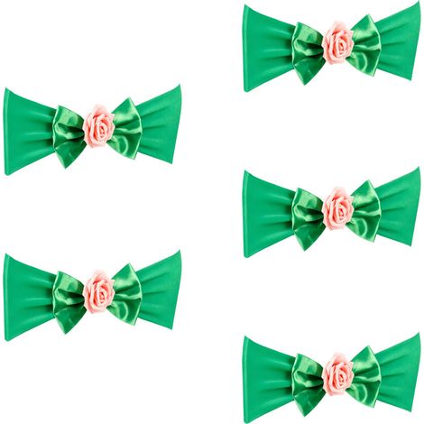 Cinghia elastica per sedia con fiocco, 5 colori verde scuro