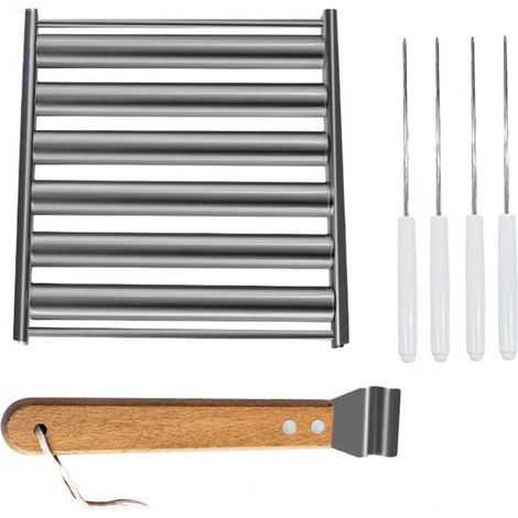 Rouleau à hot-dogs en acier inoxydable avec poignée, outil de cuisson uniforme pour les barbecues.-AquaForge