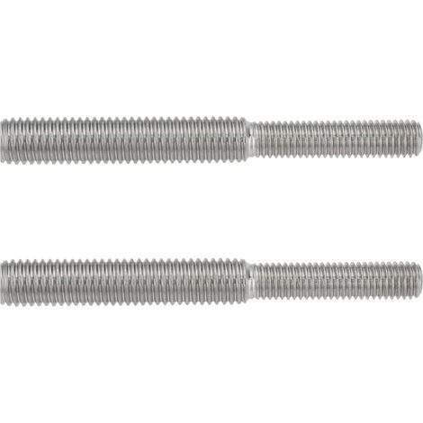 Lot de 2 adaptateurs filetés, M8 x 35 vers M10 x 50, acier inoxydable 304, longueur 85 mm, pour poteaux sisal et griffoirs (1/5)
