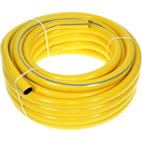 Trade Shop - ROTOLO TUBOPER IRRIGAZIONE GIARDINO ACQUA 3 STRATI RETINATO GIALLO EURO - -1/2" - 15 meter -