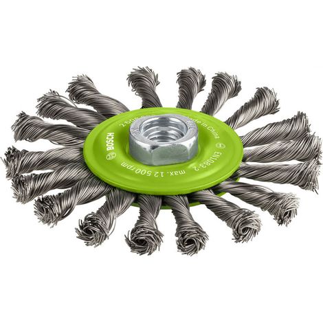Bosch Brushing PRO Stainless Steel heavy Wire Wheel 115x 0.5mm Thread 2608622106 (1/4)