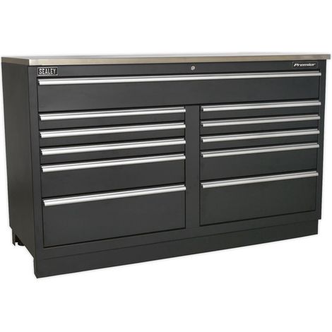 Sealey Modular Floor Cabinet 11 Drawer 1550mm Heavy-Duty APMS04
