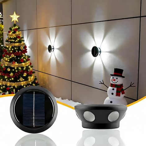 Lampes solaires, lumières d'ambiance, lampe murale, lumière décorative, projecteurs du crépuscule à l'aube, lampe murale solaire d'extérieur IP65 étanche pour murs de jardin, hôtels, escaliers, sols d (1/5)