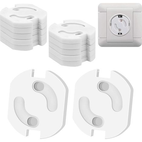 Set mit 12 Steckdosenabdeckungen mit Drehmechanismus für Babys und Kleinkinder (1/5)