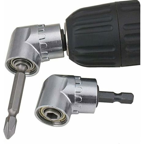 YMYNY Tournevis Porte-Adaptateur 105 Degrés Perceuses à Angle Droit Pilote et Tournevis Adaptateur Renvoi d'angle pour Visseuse Hexagonal 1/4 ' Accessoires pour Tournevis, 6,35MM (1/4)