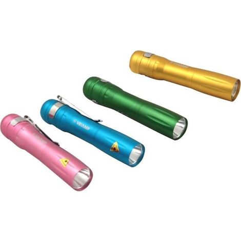 Lampe torche - VELAMP - 0.5W - 20 lm - 20 m portée - Multicolore (1/2)