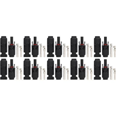 10 Jeux de Connecteurs Solaires 30A 1000V Ignifuges, Prises Mâle et Femelle pour Câbles Panneaux Solaires 100V (1/5)