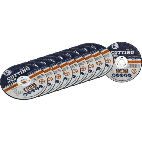 Sealey PTC/3C10 75 x 2mm Cutting Disc 10mm Bore - Pack of 10