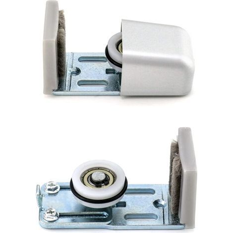 2 Pièces Guide de Sol Réglable pour Porte Coulissante en Bois – Hauteur Ajustable de 7 à 35 mm, Fixation Mur/Porte (1/5)
